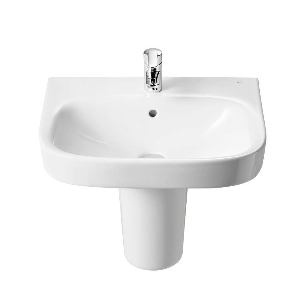 Product cut out image of the Roca Debba 600mm Basin & Semi-Pedestal