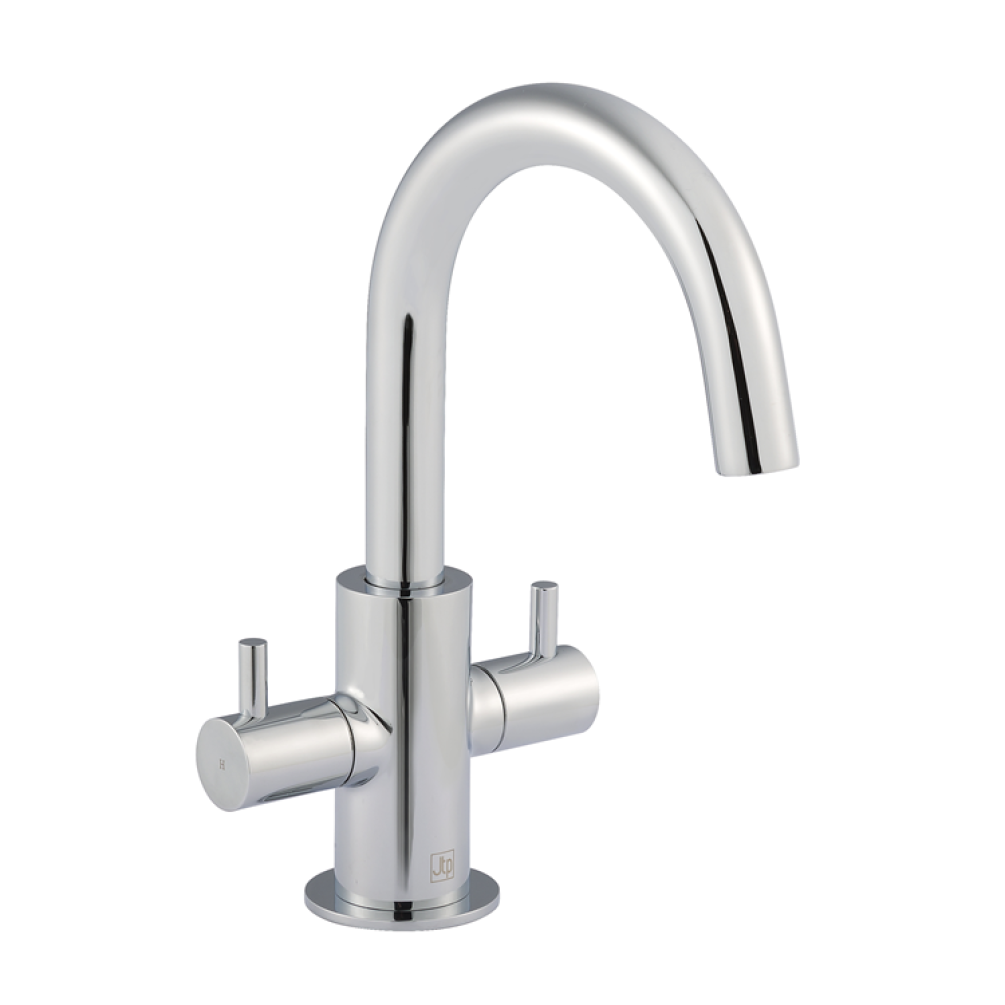 Photo of JTP Florence Chrome Basin Mixer with Swivel Spout Cutout