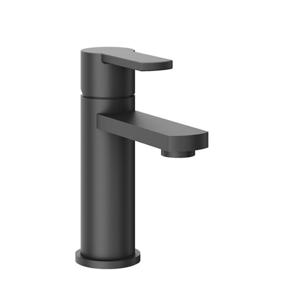 Product Cut out image of the Crosswater Wisp Matt Black Mini Basin Monobloc
