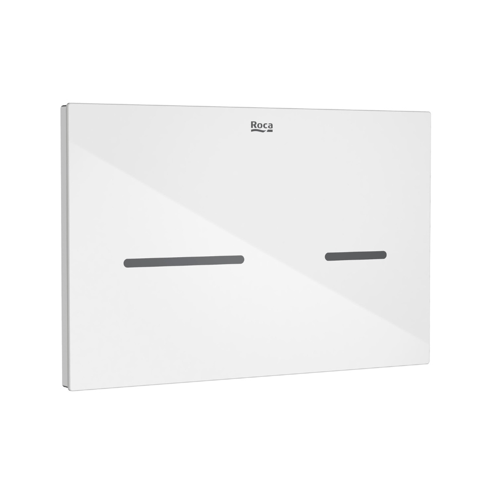 Cut out image of the Roca Duplo One EP3 White Electronic Touchless Dual Flush Plate