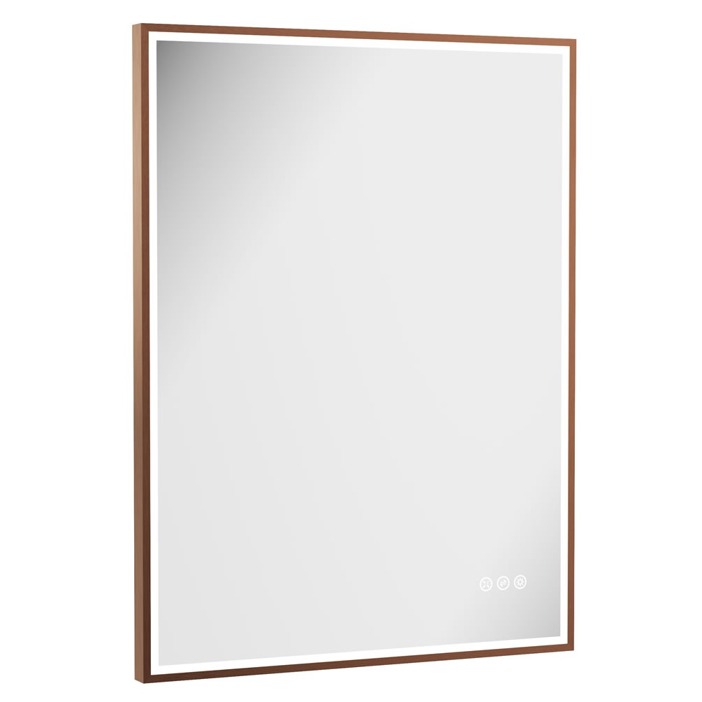 Cutout image of Crosswater MPRO 600 x 800mm Brushed Bronze LED Mirror