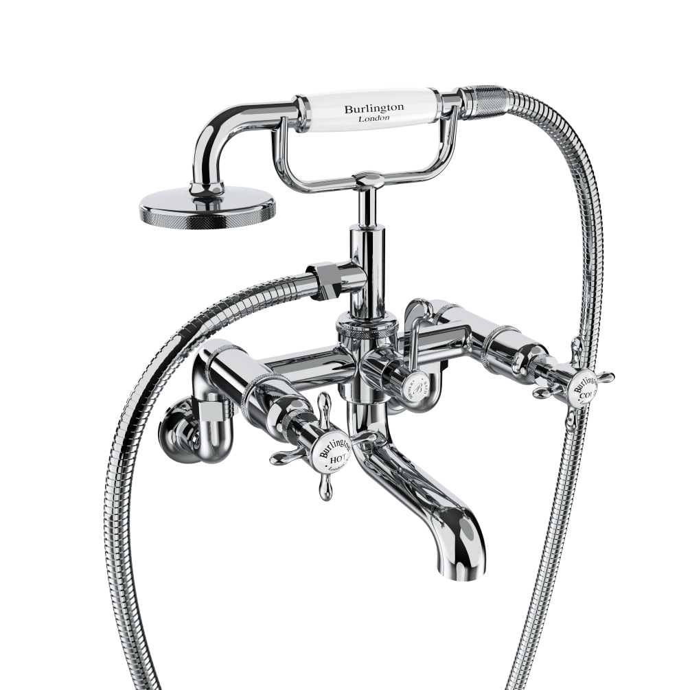 Cut out image of Burlington Guild Wall Mounted Chrome Bath Shower Mixer