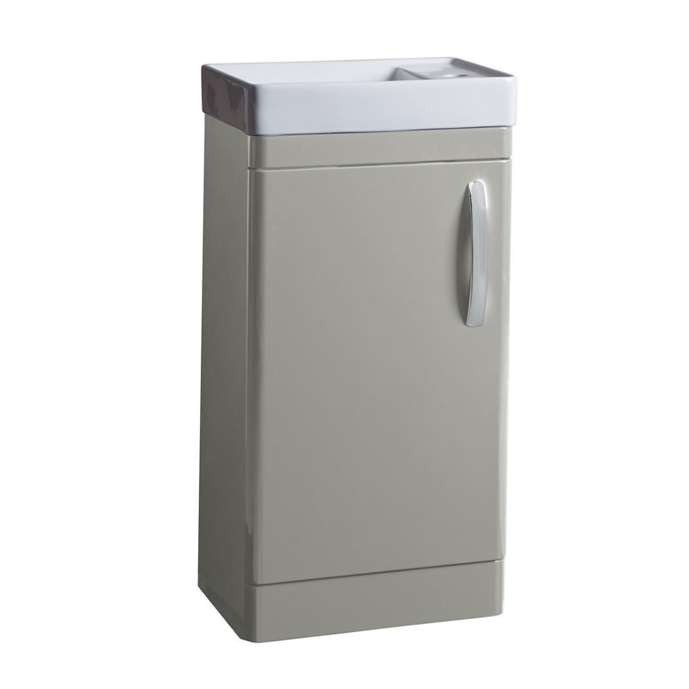 Tavistock Compass 450mm Gloss Light Grey Freestanding Unit & Basin