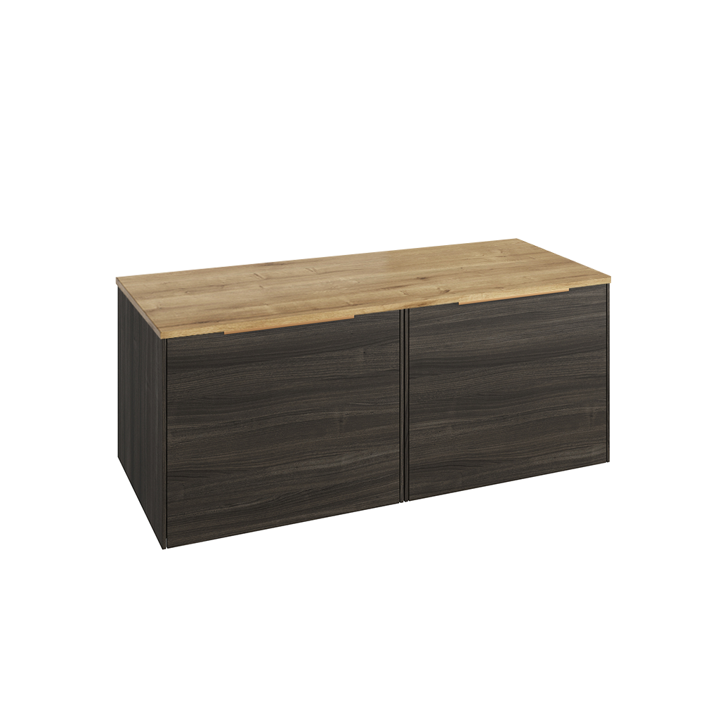 Abacus Concept Sit On Lava 1200mm Vanity Unit - Oak Countertop