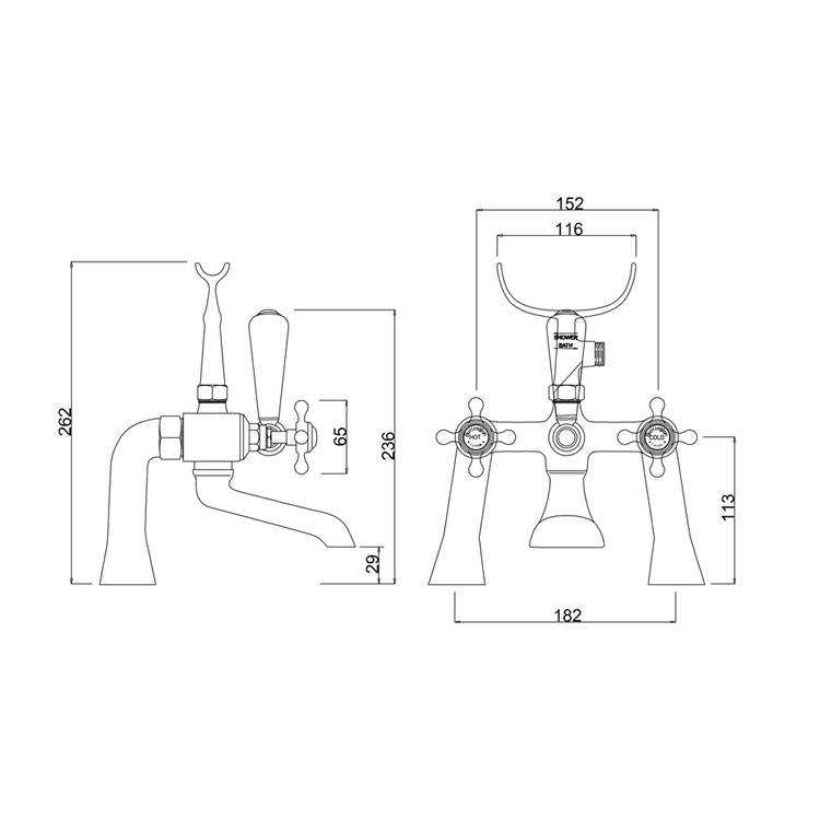 Burlington Stafford Bath Shower Mixer Tap Burlington Taps Sanctuary