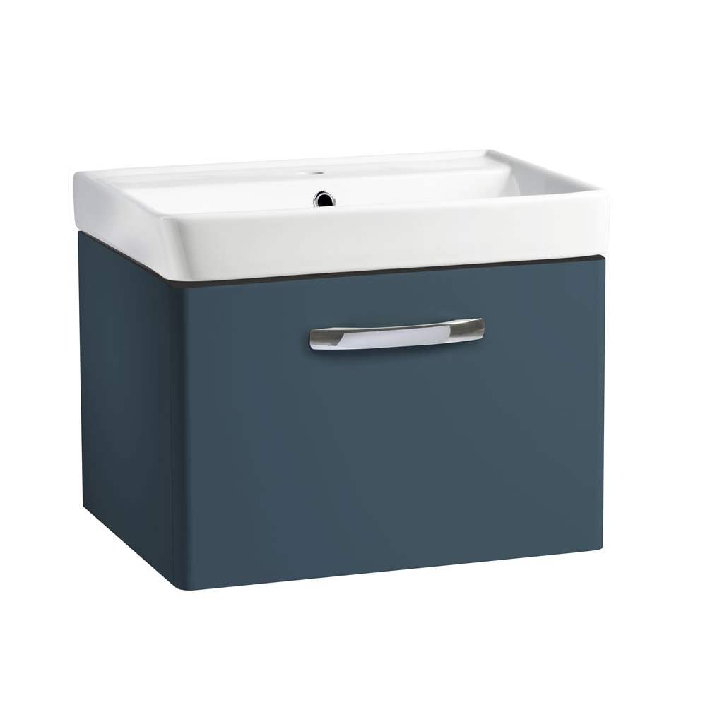 Tavistock Compass 600mm Matt Oxford Blue Wall Mounted Unit & Basin