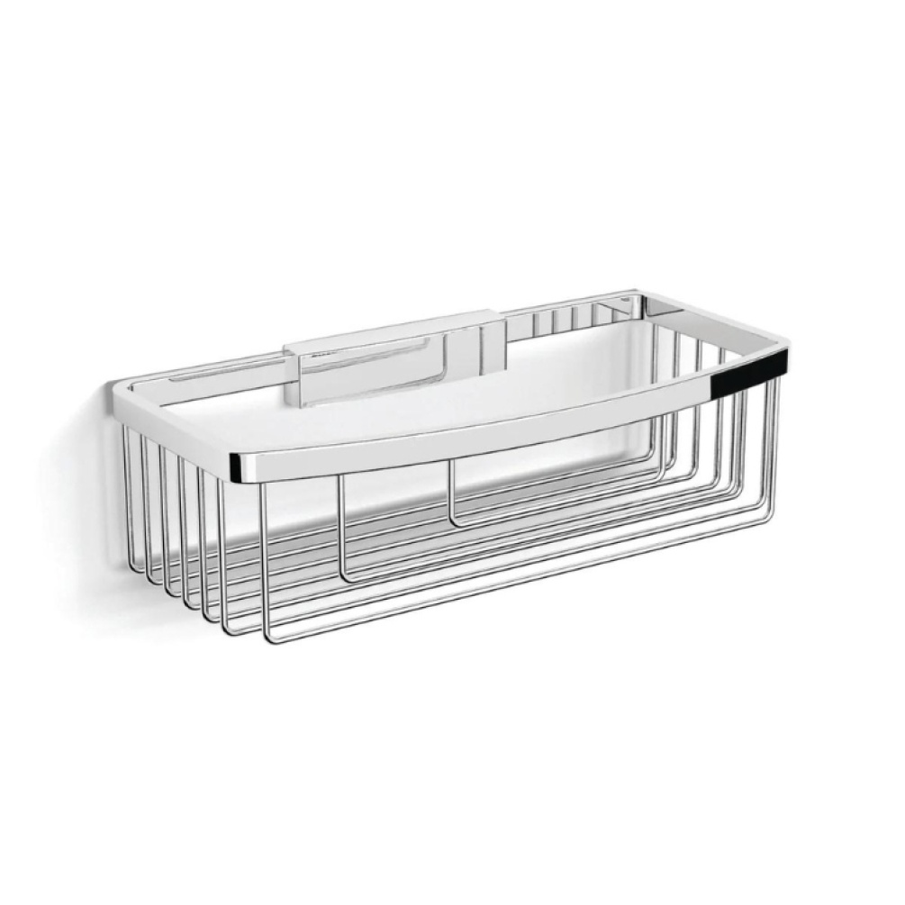 Product Cut out image of the HIB Chrome Wire Shower Basket
