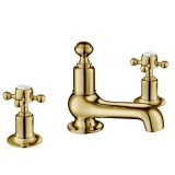 JTP Grosvenor Cross 3 Tap Hole Basin Mixer