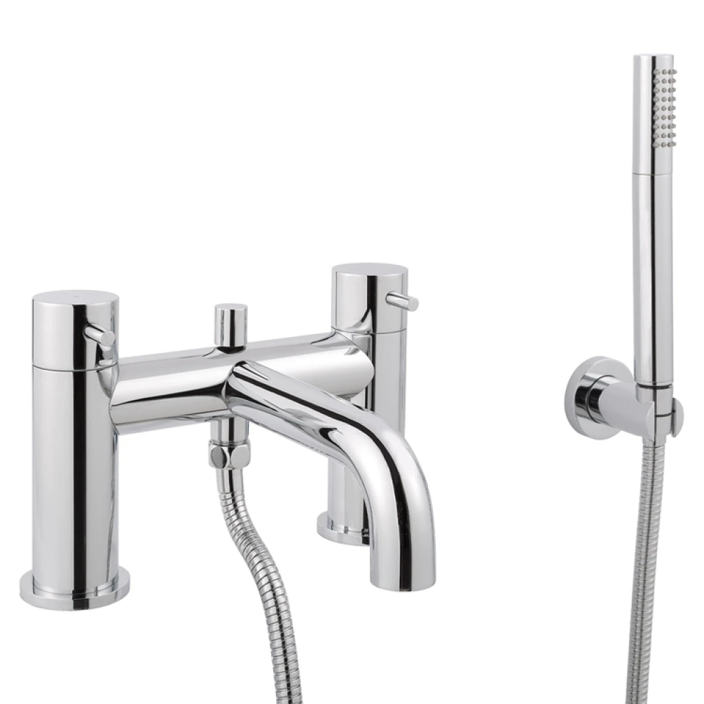 Photo of JTP Florence Chrome Deck Bath Shower Mixer with Kit Cutout