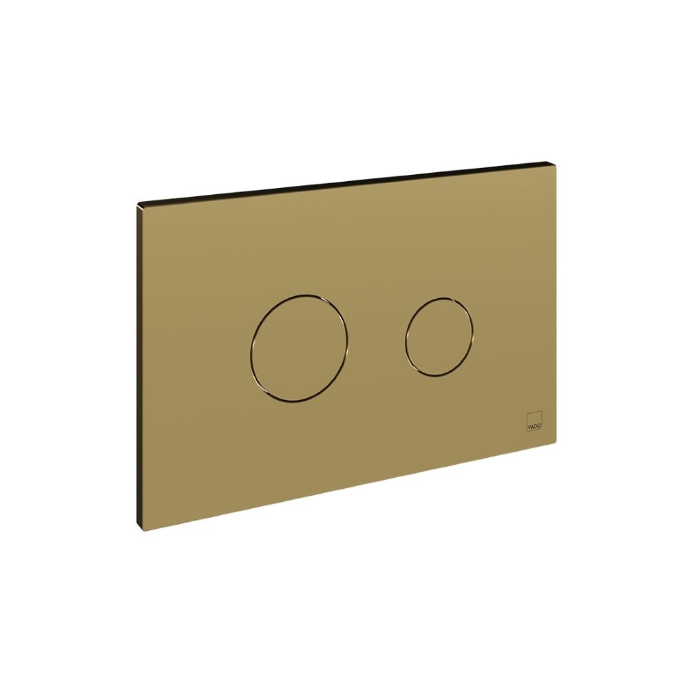 Cut out image of Vado Cameo Satin Brass Round Button Flush Plate
