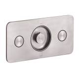 Cutout image of Vado Zone Brushed Nickel Horizontal Dual-Outlet Thermostatic Shower Valve