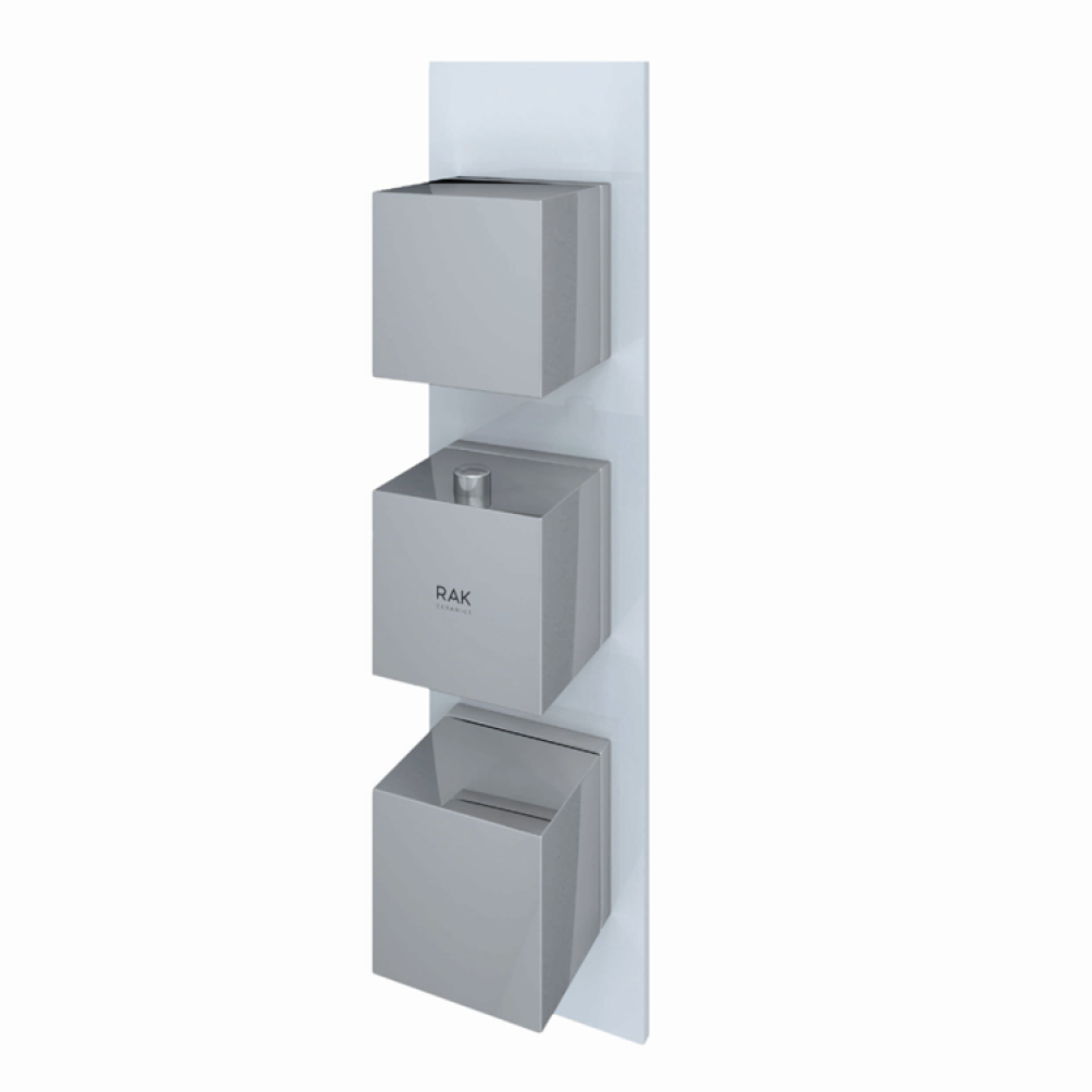Photo of RAK Feeling Square Dual Shower Valve in White