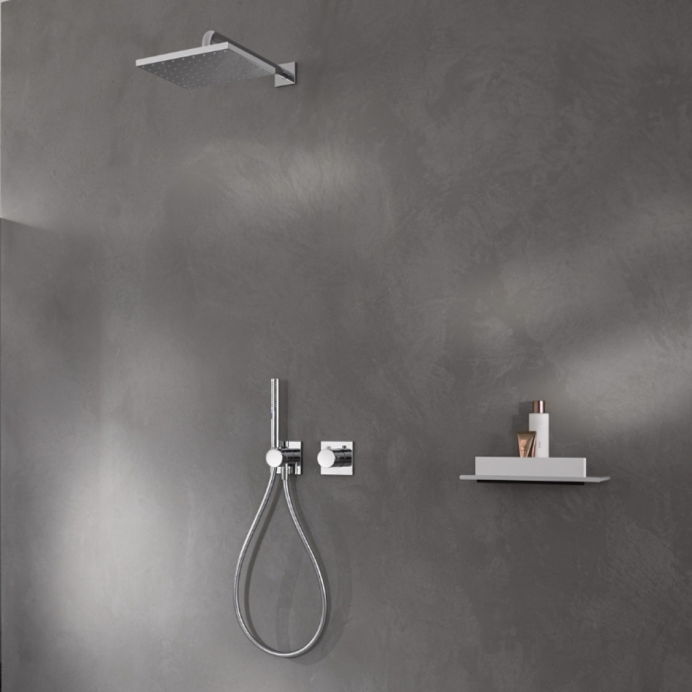 Product Lifestyle image of Keuco IXMO Chrome Square Shower Set 59602 010002