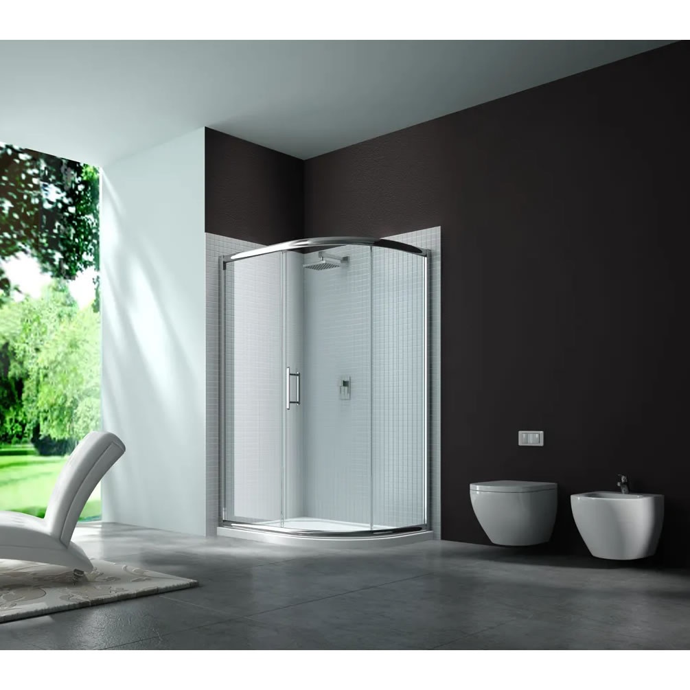 Merlyn 6 Series 900 x 760mm Offset Shower Quadrant