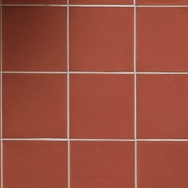 image of square shaped ceramic bathroom tile in orange colour