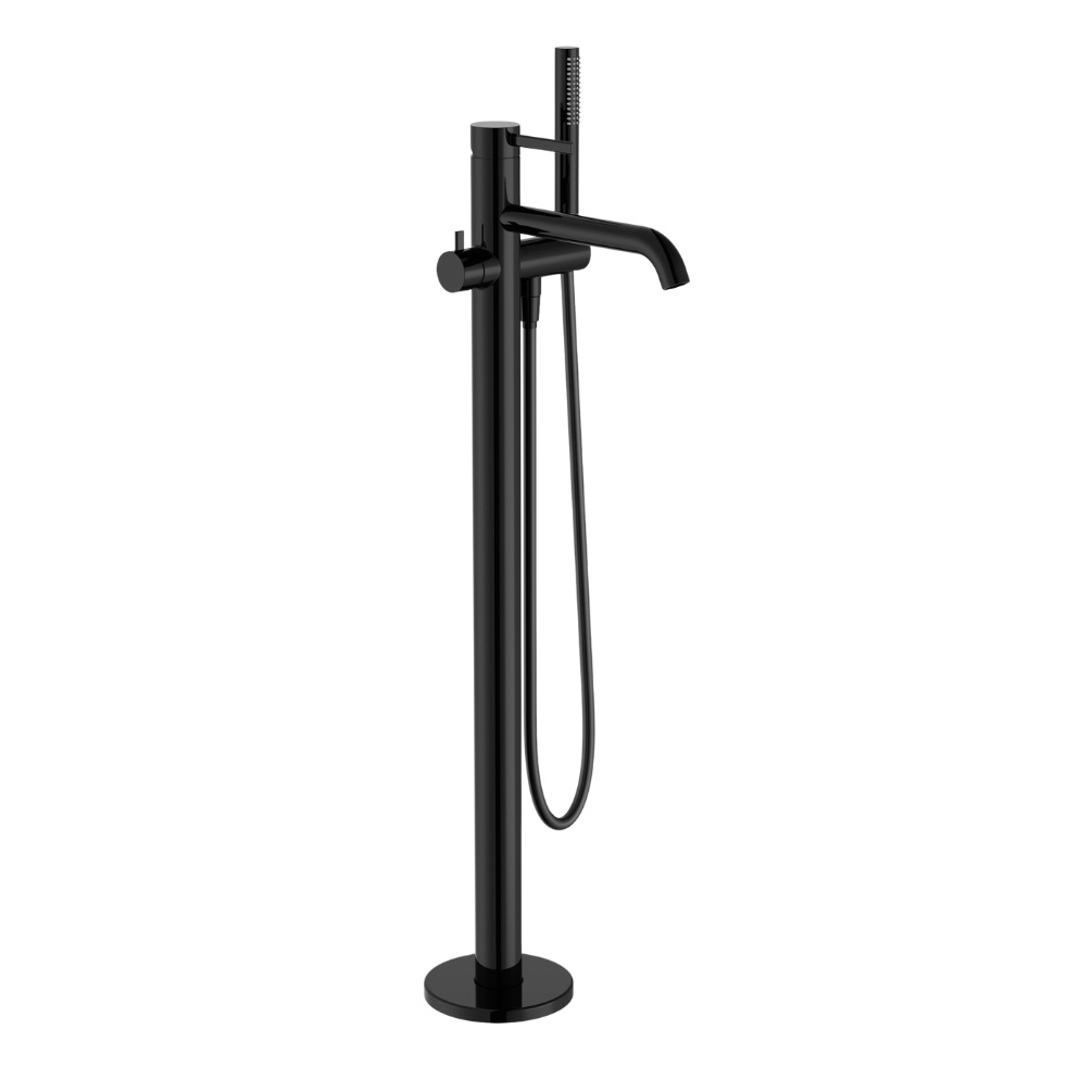 Cut out image of the Roca Ona Titanium Black Freestanding Bath Shower Mixer