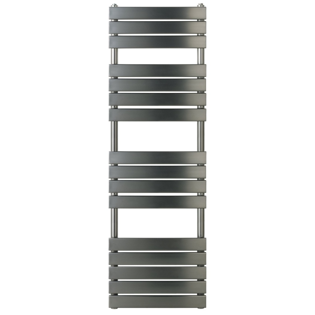 JTP Hix Brushed Black 1600mm x 500mm Towel Radiator Cut Out