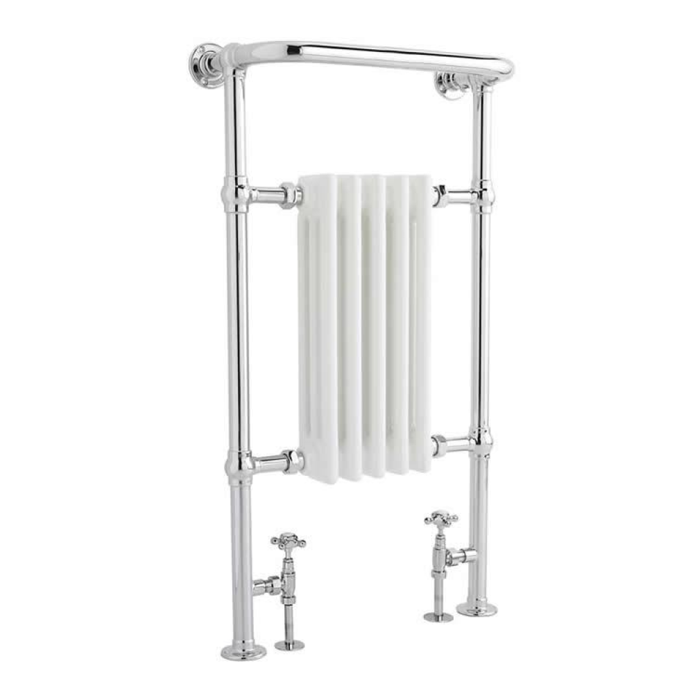Photo of Bayswater Clifford 540mm Chrome & White Towel Rail Radiator