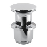 Product Cut out image of the Crosswater Slotted Chrome Basin Click-Clack Waste