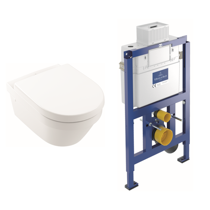 Photo of Villeroy and Boch Architectura Rimless Wall Hung WC & Dual Flush Frame Cutout