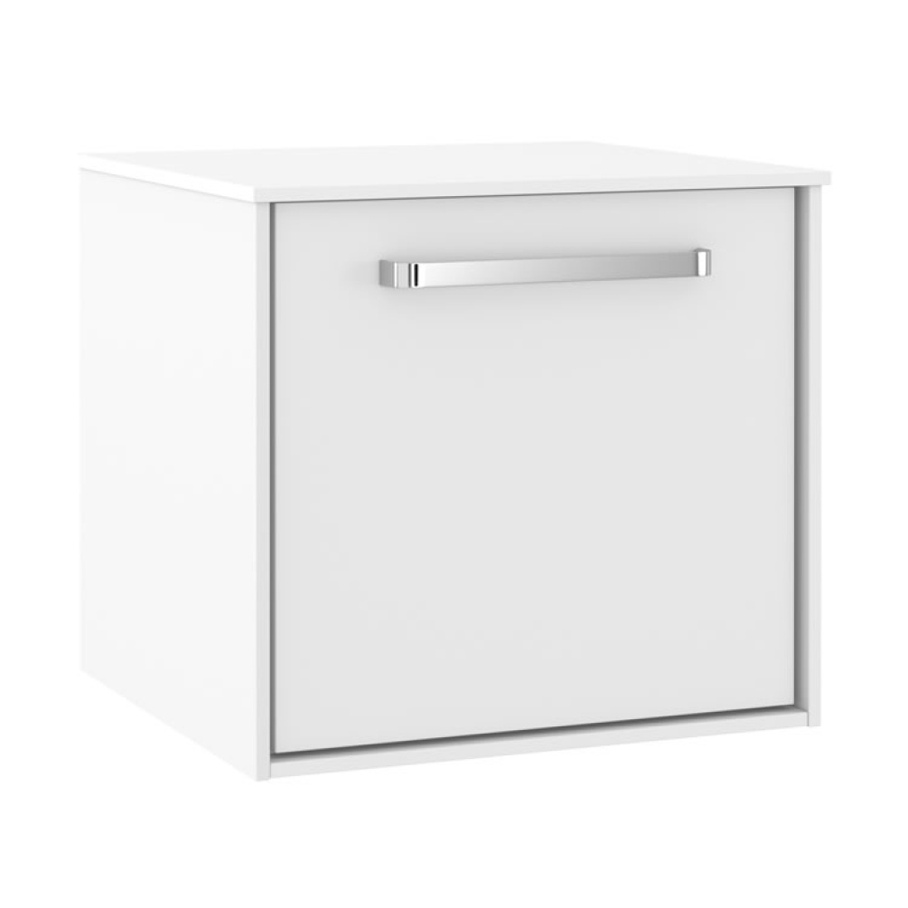 Cutout image of Crosswater Infinity 500mm Matt White Vanity Unit & Polar White Worktop