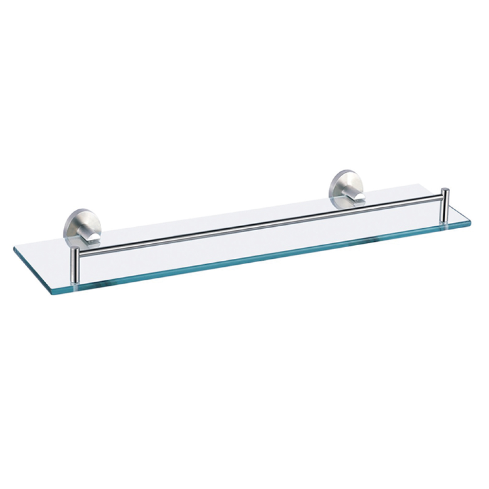 Photo of JTP Inox Brushed Stainless Steel Tempered Glass Shelf Cutout