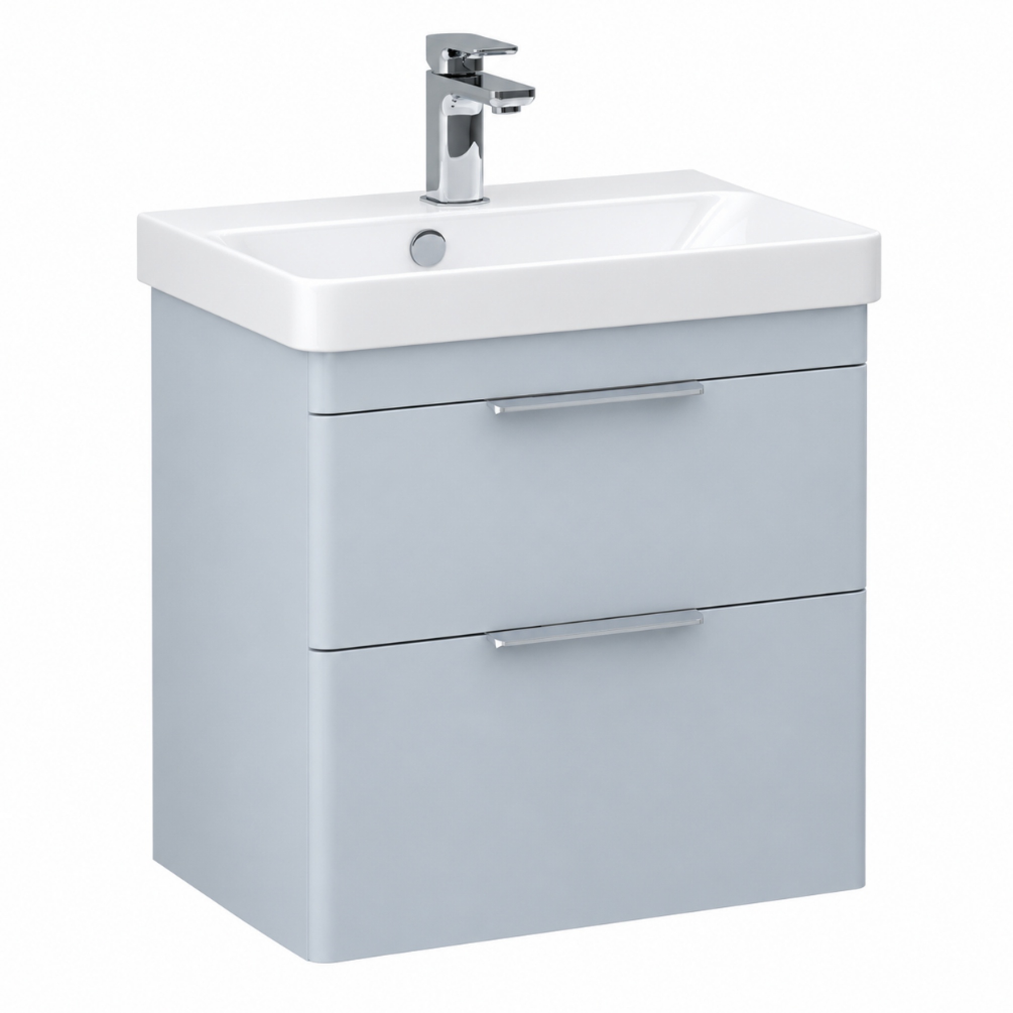 Imex Luna Denim Blue 550 x 370mm 2 Drawer Wall Mounted Vanity Unit