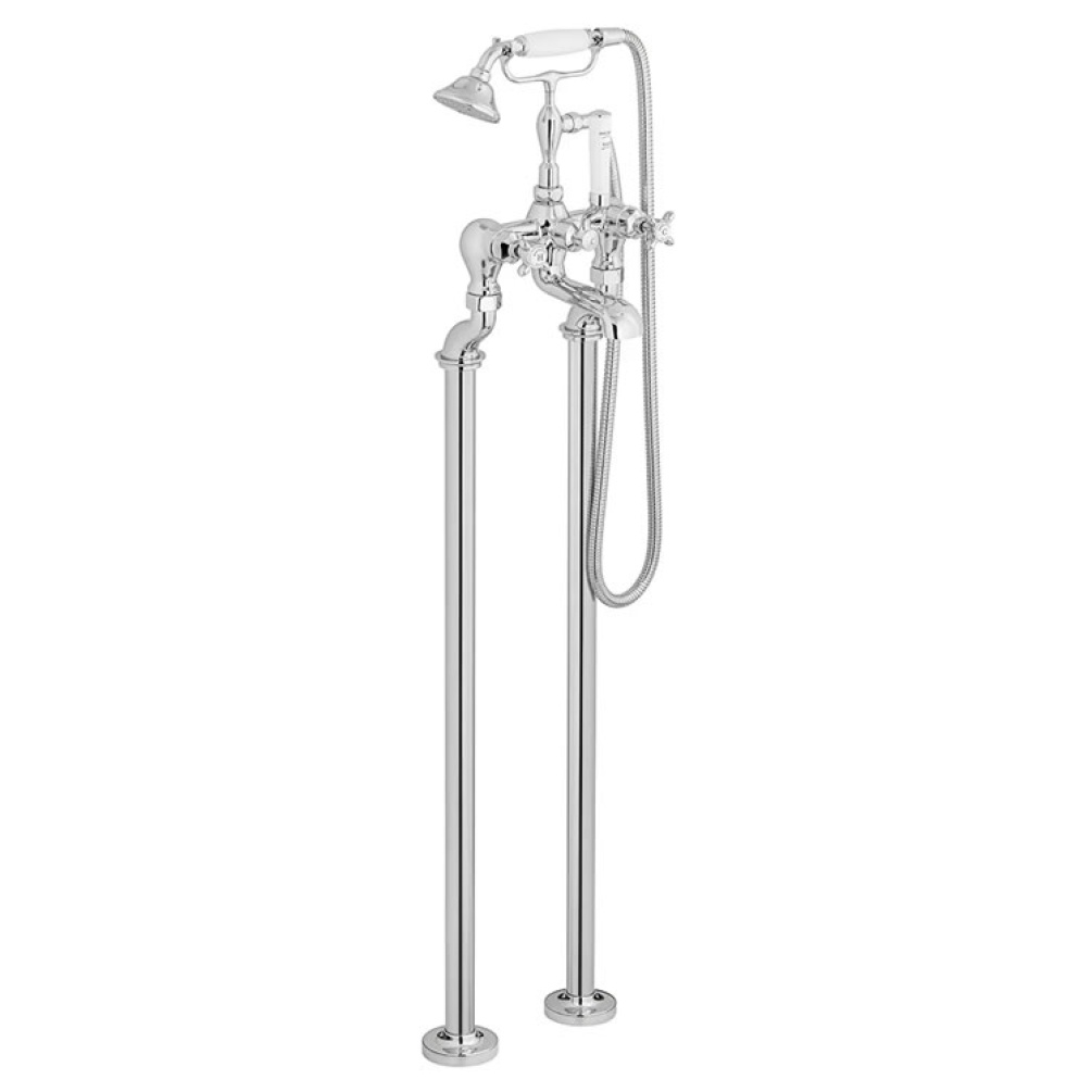 Cutout image of Booth & Co. Axbridge Cross Freestanding Bath Shower Mixer