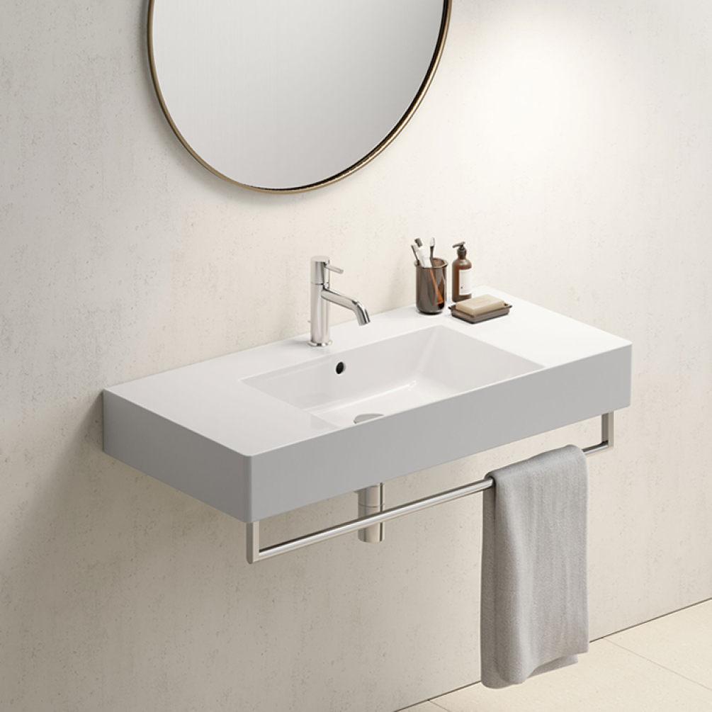 Photo of GSI Kube X 100 x 47 Wall Hung Wash Basin Lifestyle Image