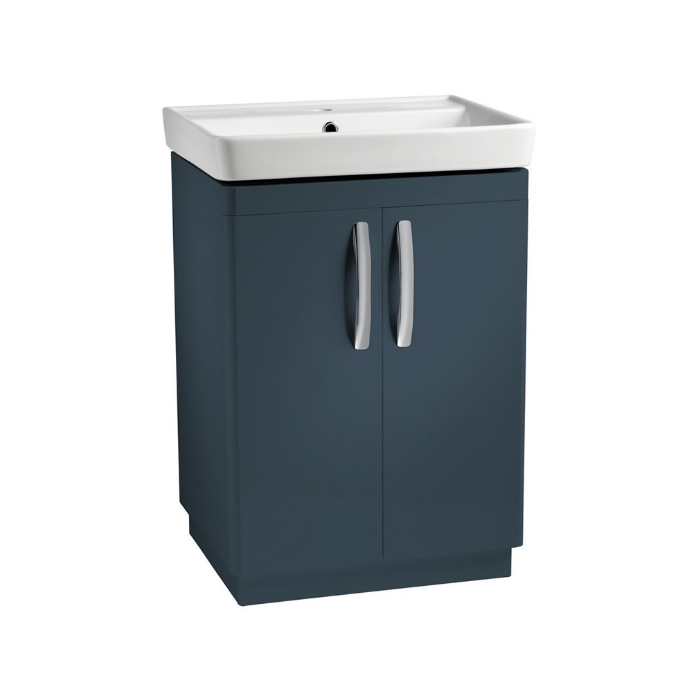 Tavistock Compass 600mm Matt Oxford Blue Freestanding Unit & Basin