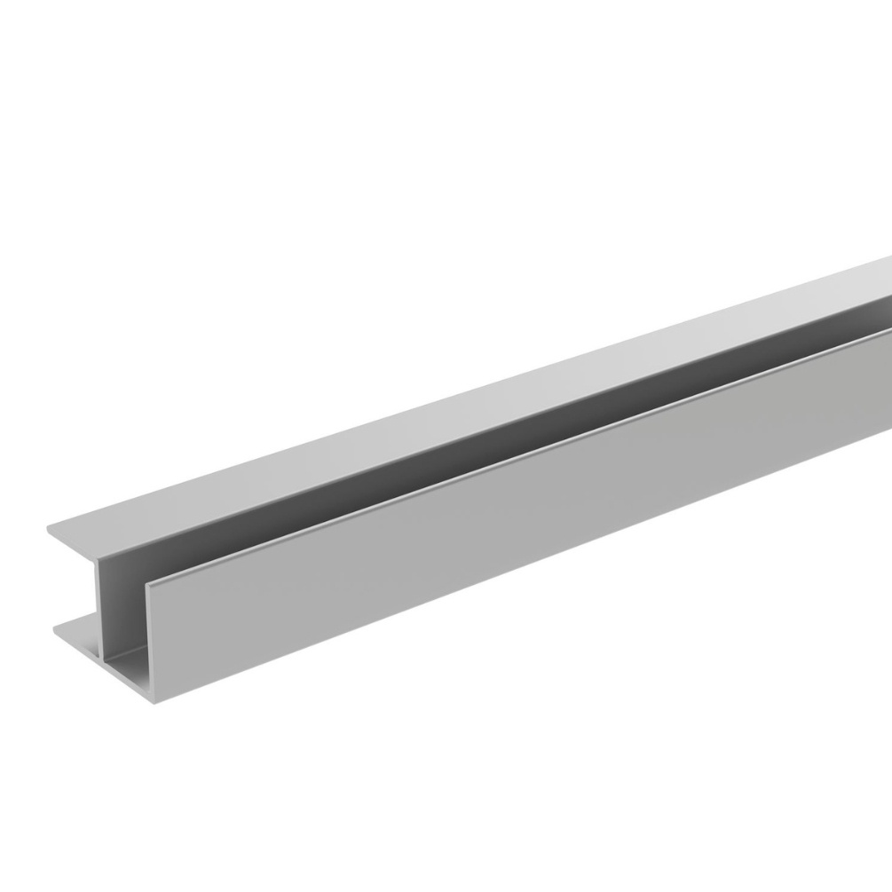 Cut out image of the Showerwall Laminate Satin Silver External Corner Trim  - EC2