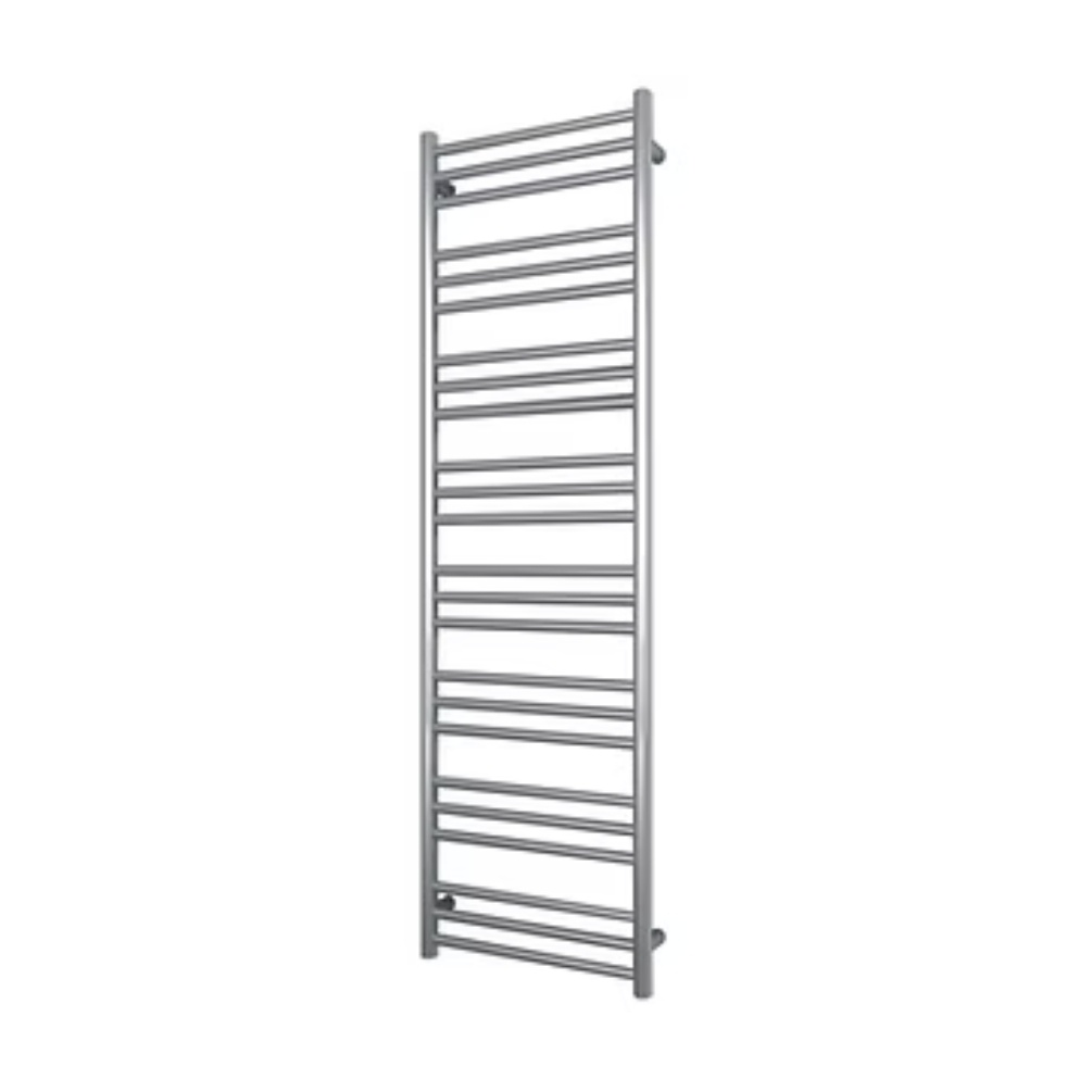 Product cut out image of the Radox Salento 1626mm Chrome Heated Towel Rail