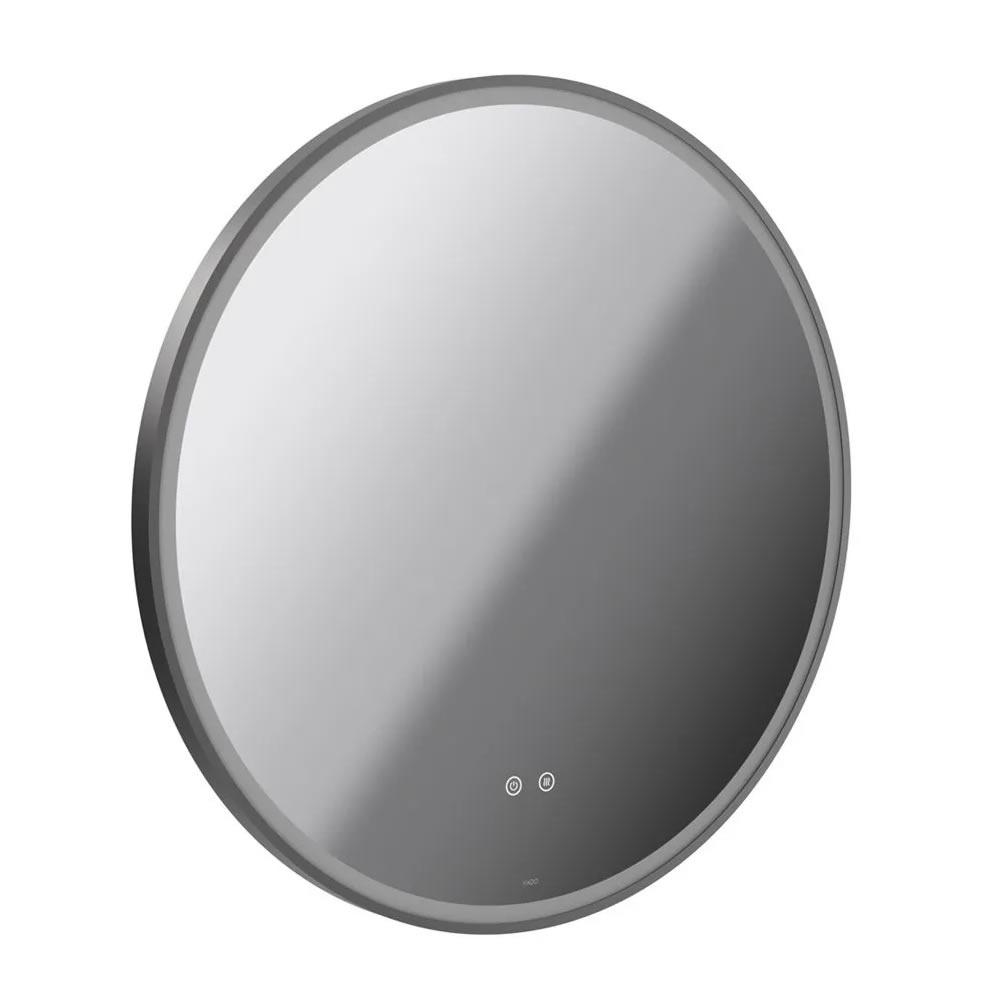 Vado Cameo Pewter 800mm Illuminated Round Mirror