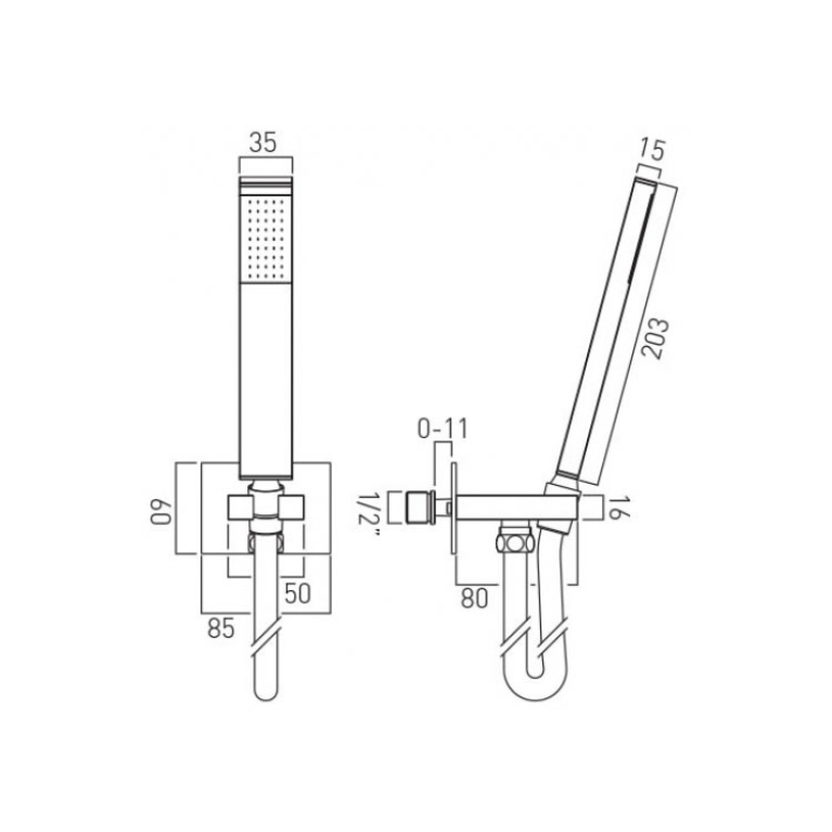 Vado Instinct Mini Shower Kit With Outlet Sanctuary Bathrooms
