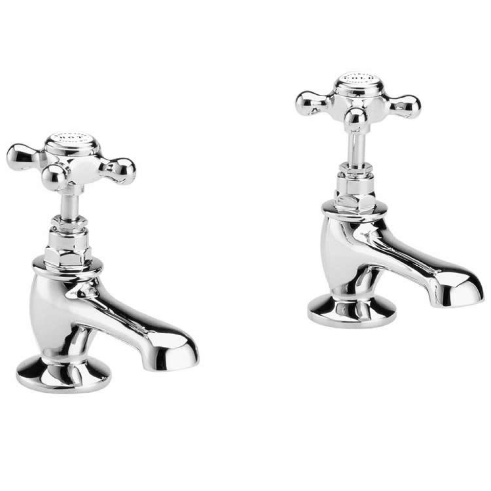 Photo of Bayswater Crosshead White & Chrome Basin Taps