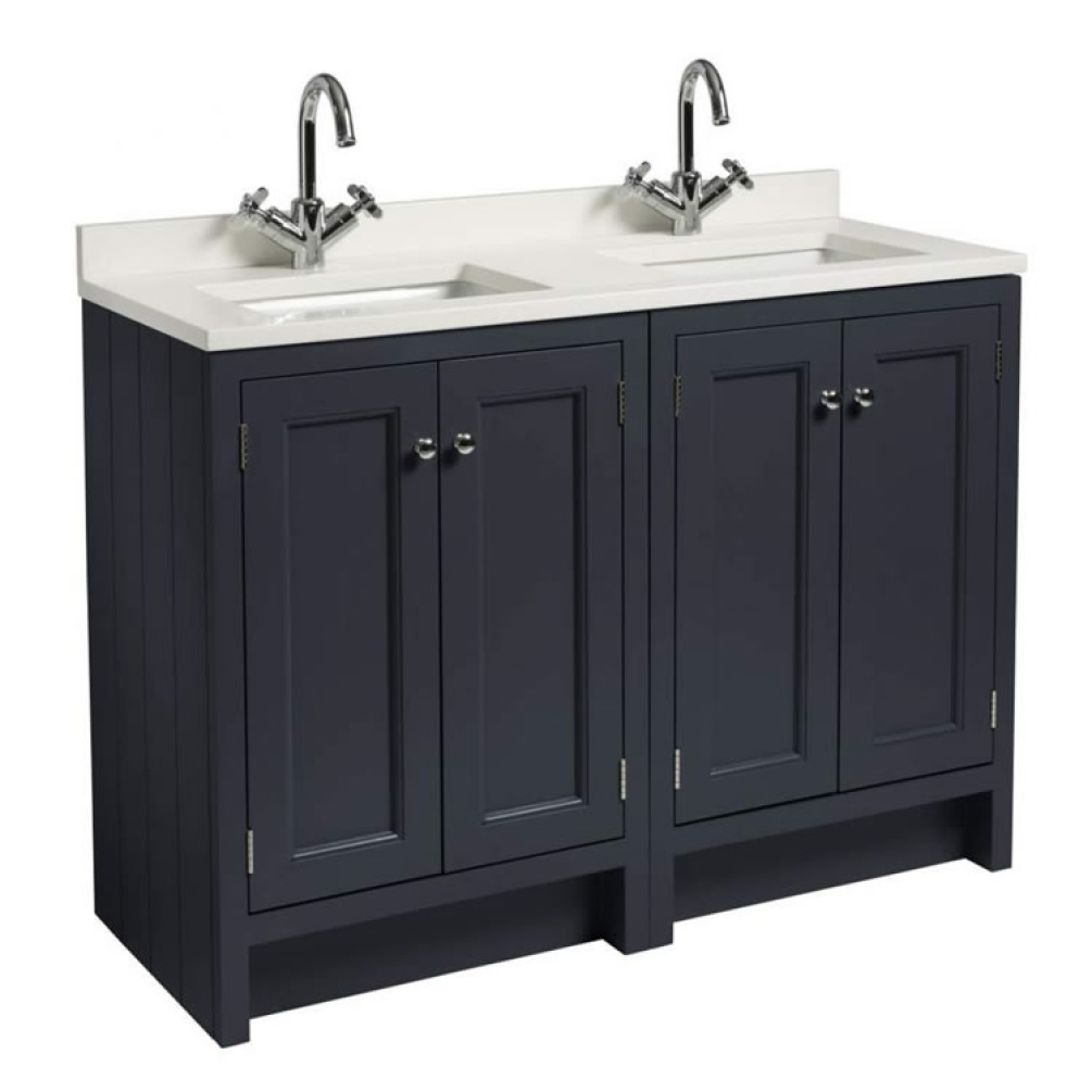 Photo of Roper Rhodes Hampton 1200mm Slate Grey Underslung Vanity Unit with Basin & Worktop 
