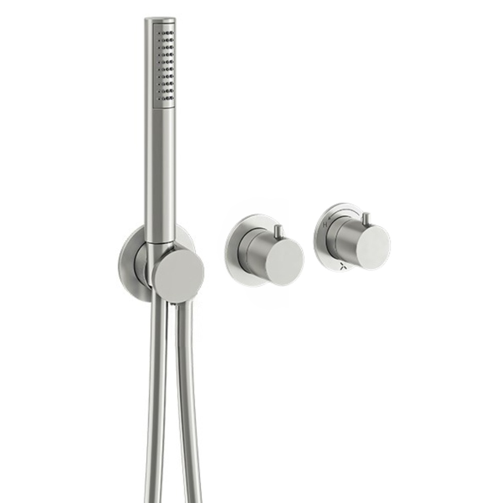 Crosswater MPRO Module 2 Outlet 2 Handle Valve with Handset - PROMOD1701TRIMV