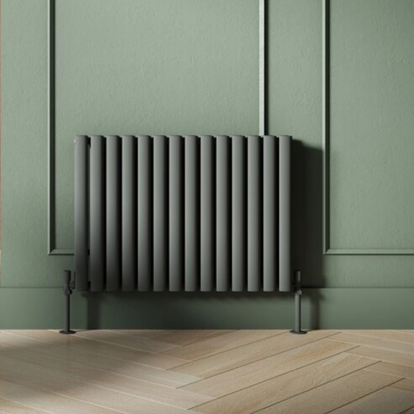 Anthiciate Radiator JTP Primo Anthracite 600mm x 840mm Oval Panel Radiator