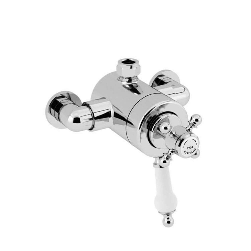 Heritage Hartlebury Exposed Shower Valve with Top Outlet Chrome Finish Image