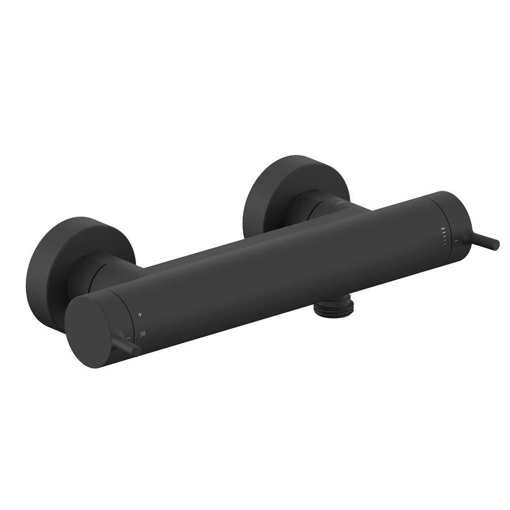 Vado Safari Lever Matt Black Exposed Thermostatic Bar Shower Valve