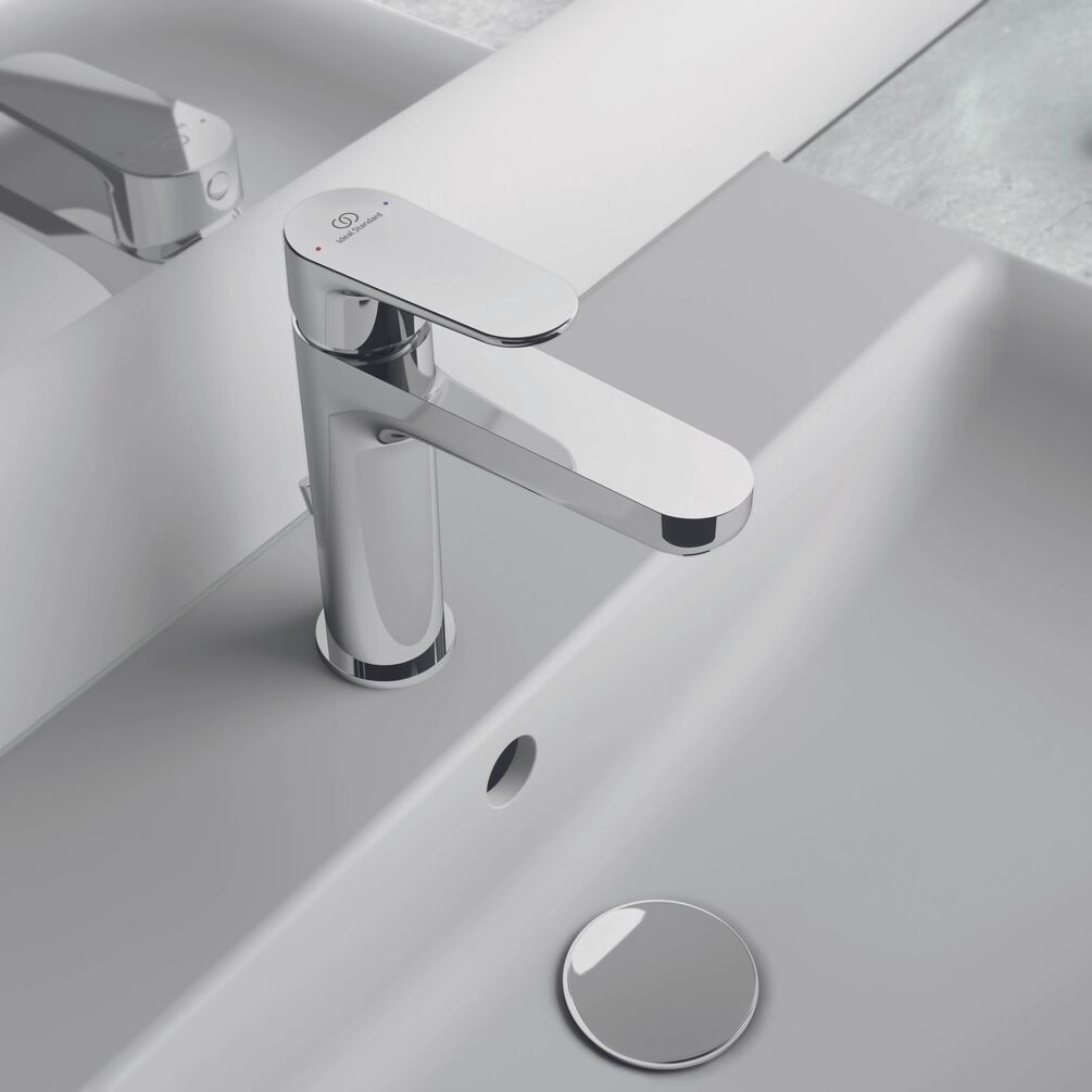 Lifestyle image of Ideal Standard Cerafine O Chrome Basin Mono Tap & Pop-Up Waste