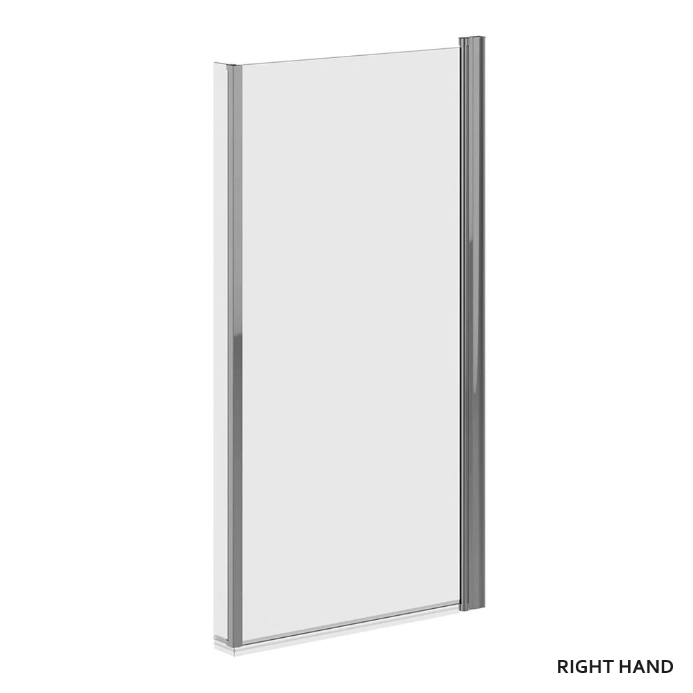 Product cut out image of Tissino Messina Chrome Pivoting 6mm Shower Bath Screen Right Hand TSI-108-RH-CP
