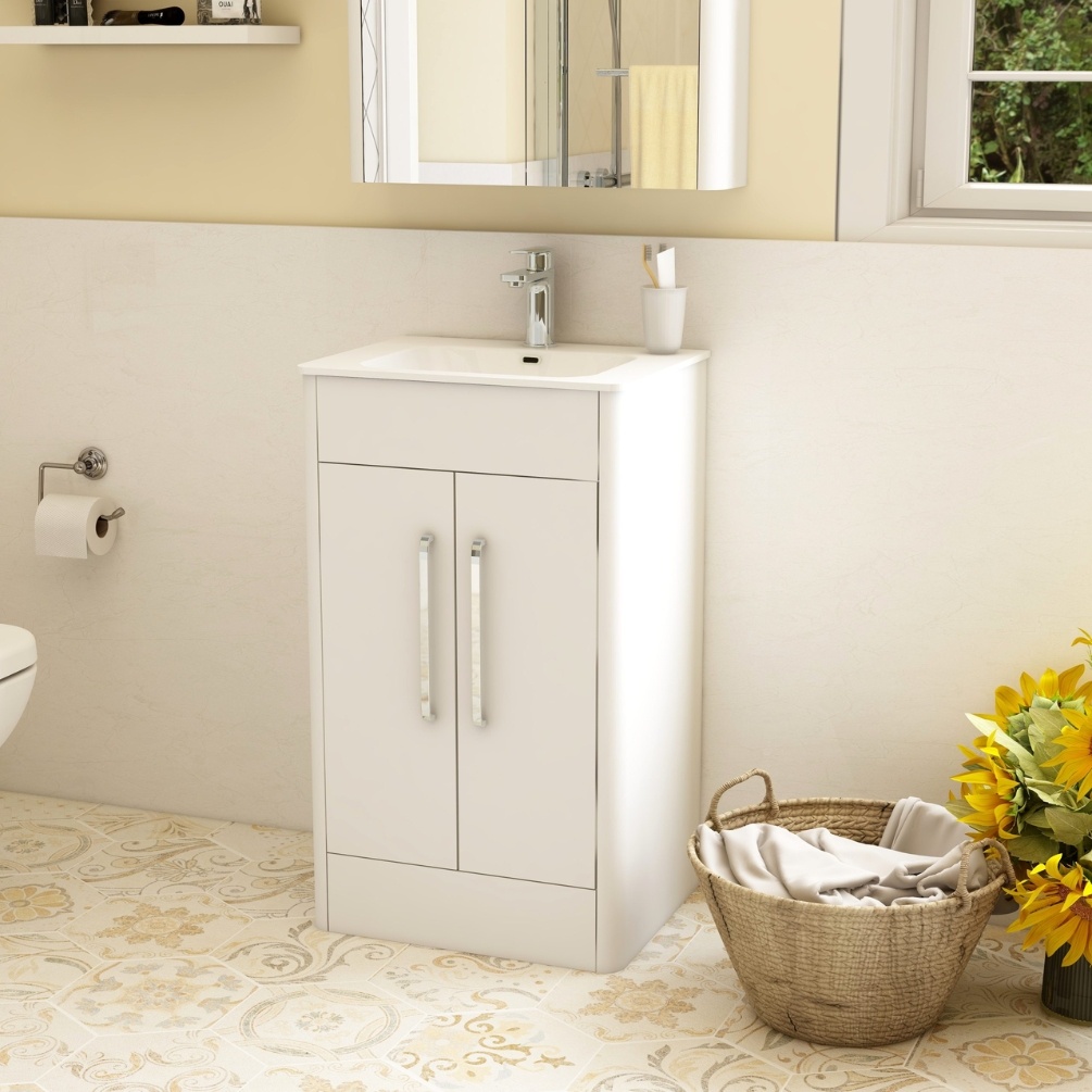 Imex Suburb Two Door 500mm Floorstanding Vanity Unit Lifestyle 2