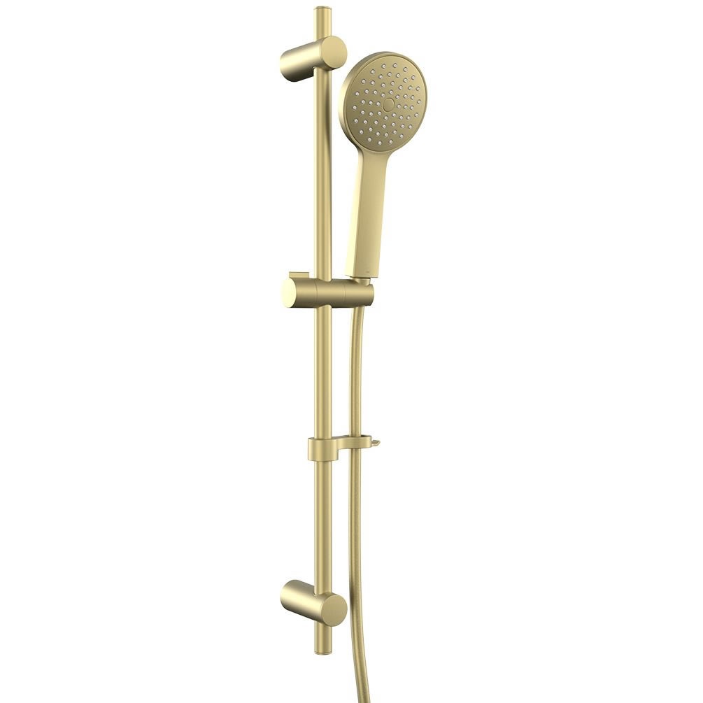 Vado Safari Satin Brass Single Function Slide Rail Shower Kit