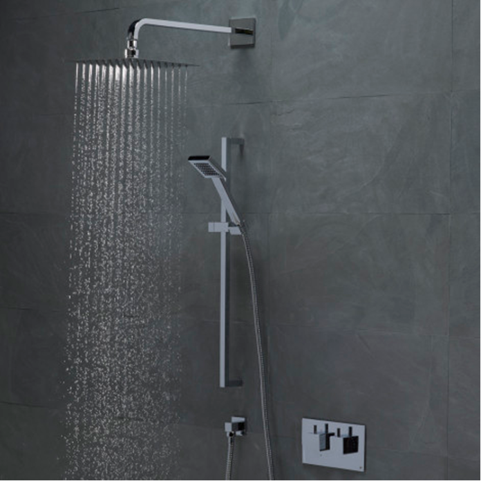 Roper Rhodes Event Square Dual Function Shower System With Stainless Steel Fixed Shower Head - STILL
