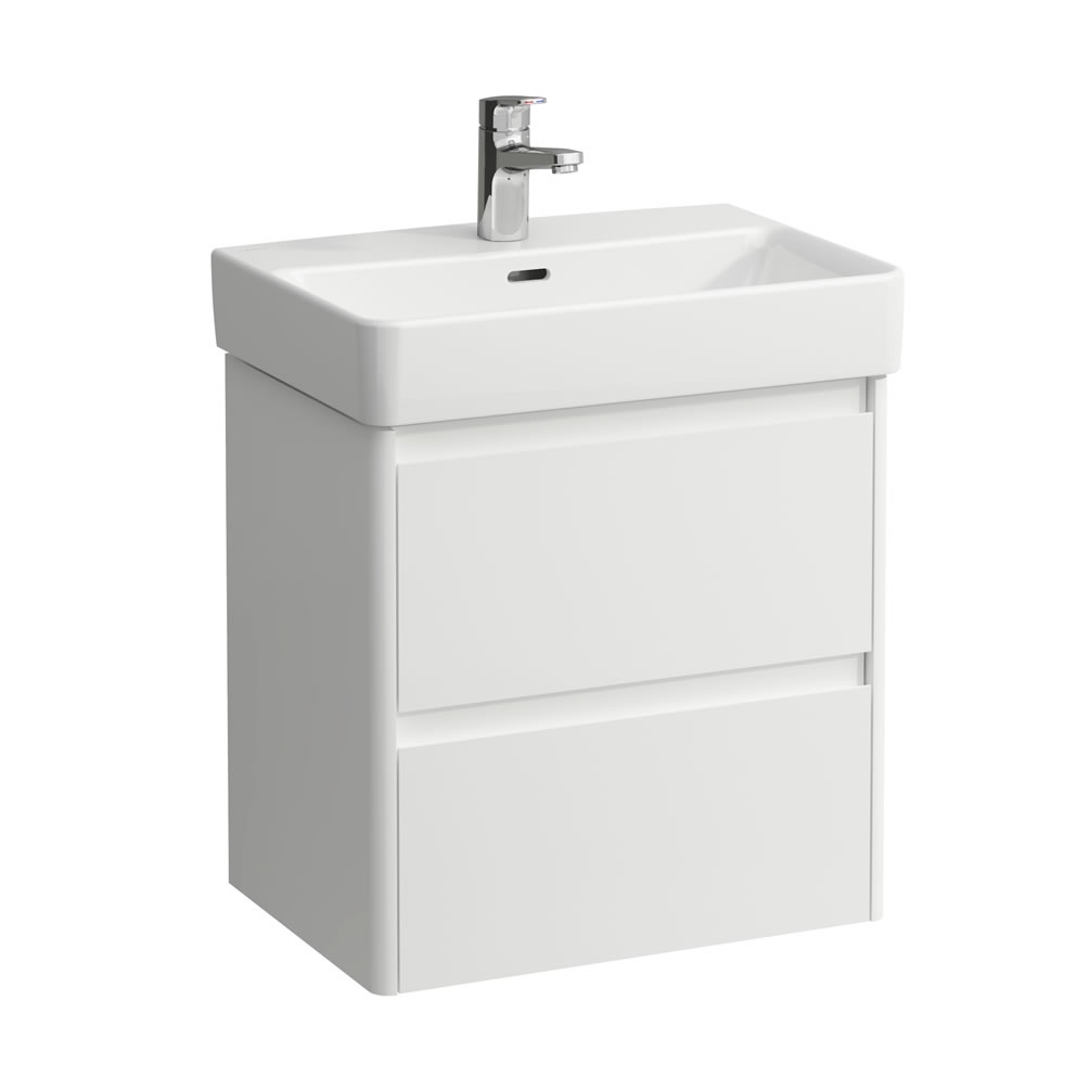 Cutout image of Laufen Base 2.0 Matt White 550mm Wall-Hung Vanity Unit & Basin