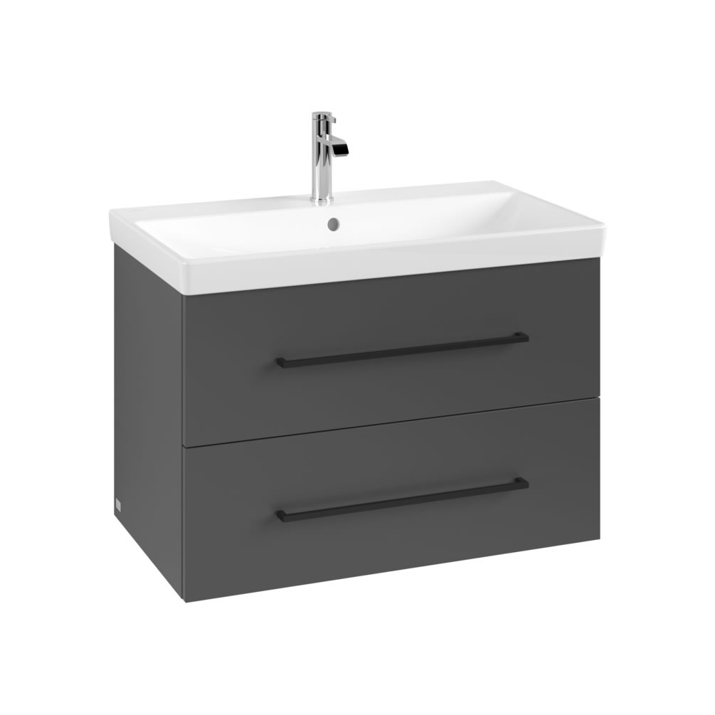 Cutout image of Villeroy & Boch Avento Graphite 800mm Wall-Hung Basin Vanity Unit