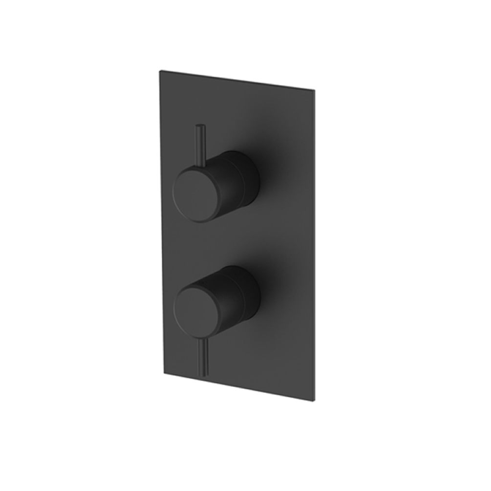 Photo of Britton Bathrooms Hoxton Matt Black Concealed Shower Valve with Diverter