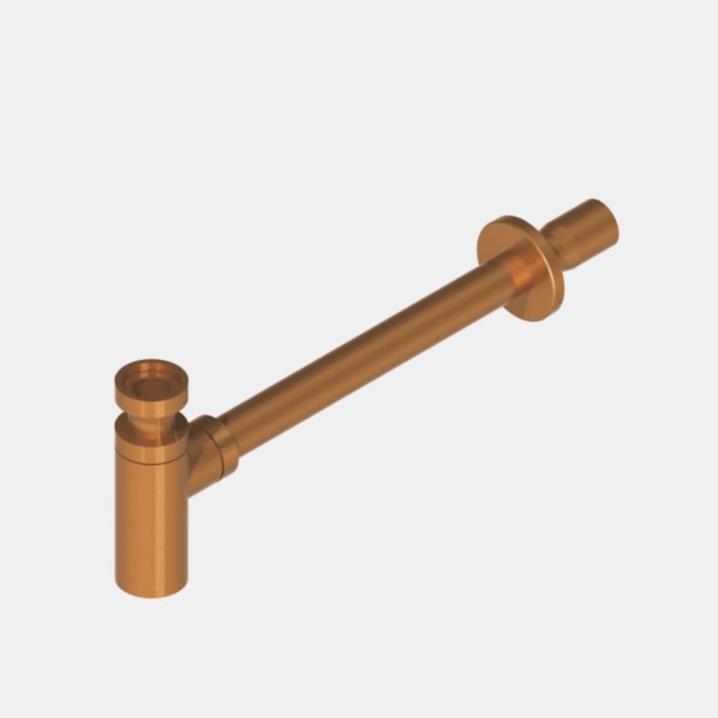 Product Cut out image of the Abacus Brushed Bronze Round Designer Bottle Trap