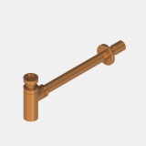 Product Cut out image of the Abacus Brushed Bronze Round Designer Bottle Trap